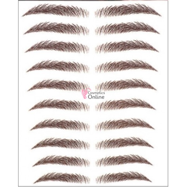 Tatuaje pentru sprancene temporare Cod Brown 02, 10 perechi